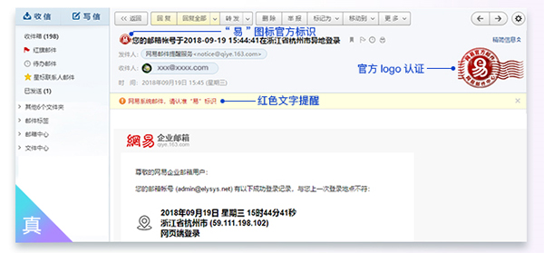 网易企业邮箱真假邮件和垃圾邮件的辨别2
